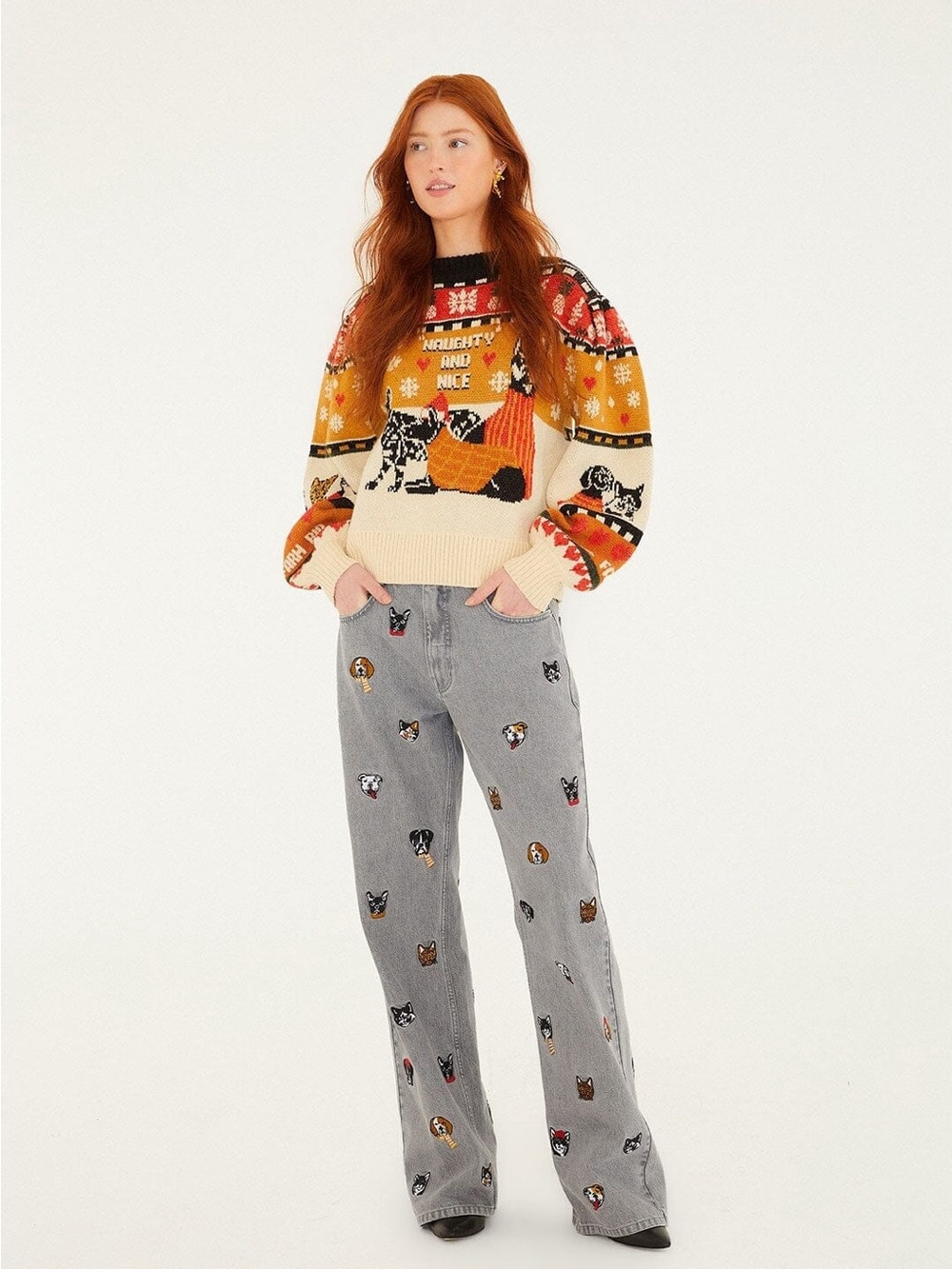 NWT FARM Rio Naughty and Nice Fair Isle Sweater Small - Picture 3 of 11
